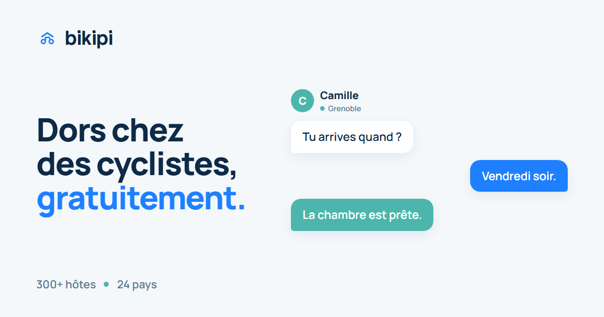 Bikipi — Hébergement gratuit vélo entre cyclotouristes